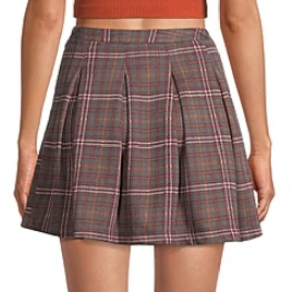 Arizona Womens Pleated Skirt Juniors Size XS Color James Grey - Picture 2 of 3